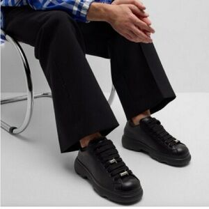NWOT Burberry Men’s Ranger Leather Low Top Sneakers, Size 11
